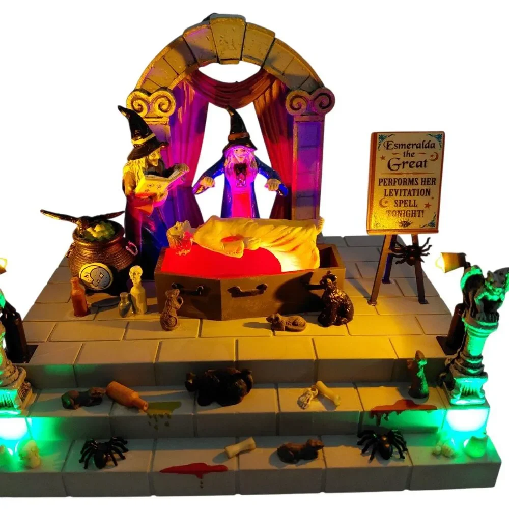 Lemax Spooky Town Halloween Esmeralda the Great Lighted & Animated  #14825 Box